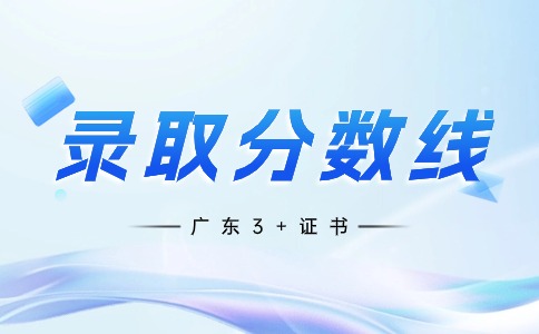 2024年广东3+证书考试招生录取最低分数线通知