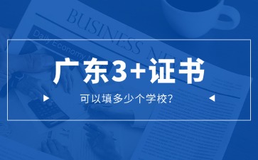 广东3+证书可以填多少个学校?