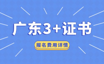 广东3+证书考试报名费用详情