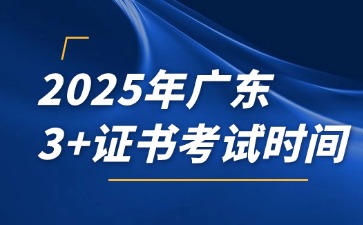 2025年广东3+证书考试时间