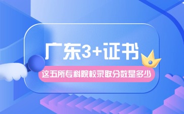 2025年广东3+证书这五所专科院校录取分数是多少