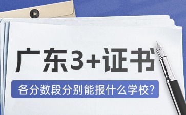 2025年广东3+证书各分数段能报什么学校
