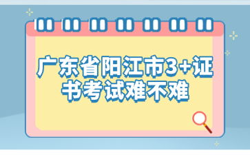 广东省阳江市3+证书考试难不难