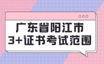 广东省阳江市3+证书考试范围