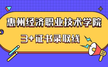 惠州经济职业技术学院3+证书录取线