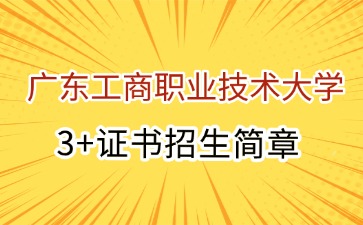 2025年广东工商职业技术大学3+证书招生简章