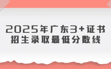 2025年广东3+证书录取分数