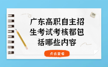 广东高职自主招生考试考核都包括哪些内容