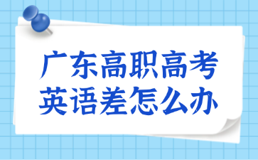 广东高职高考英语差怎么办