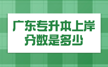 广东专升本上岸分数是多少