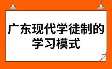 广东现代学徒制的学习模式是怎样的？