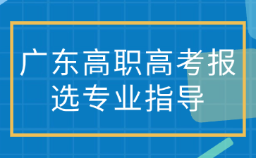 广东高职高考报选专业指导