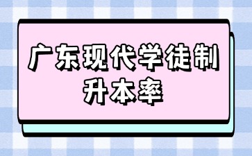 广东现代学徒制升本率高吗？