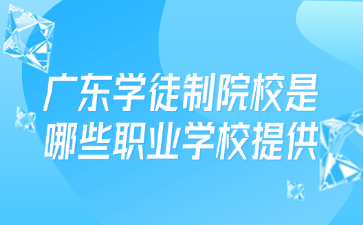广东学徒制院校是哪些职业学校提供